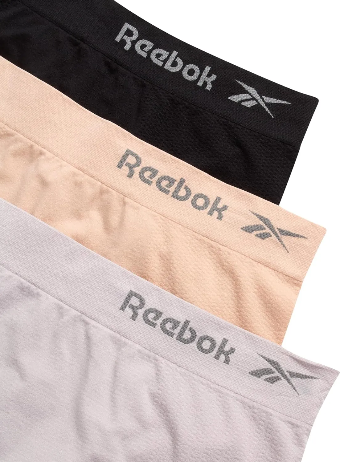 Reebok Women's Briefs - 3 Pack Performance High Waisted Seamless Underwear for Women (Sizes: S-XL, Extended Plus Size: 1X-3X)