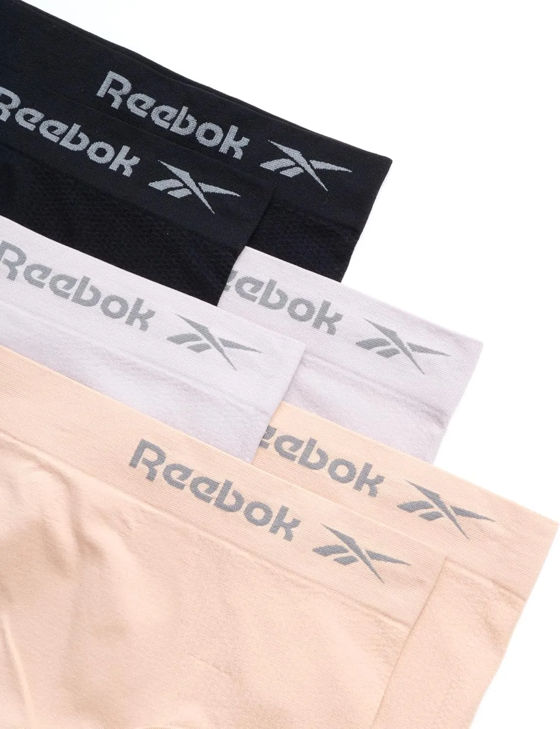 Reebok Womens Briefs - 6 Pack Performance High Waisted Seamless Underwear for Women (Sizes: S-XL, Extended Plus Size: 1X-3X)