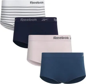 Reebok Womens Briefs Underwear - 4 Pack Seamless Stretch Performance High Cut or Boyshorts Panties for Women (Sizes: S-XL)