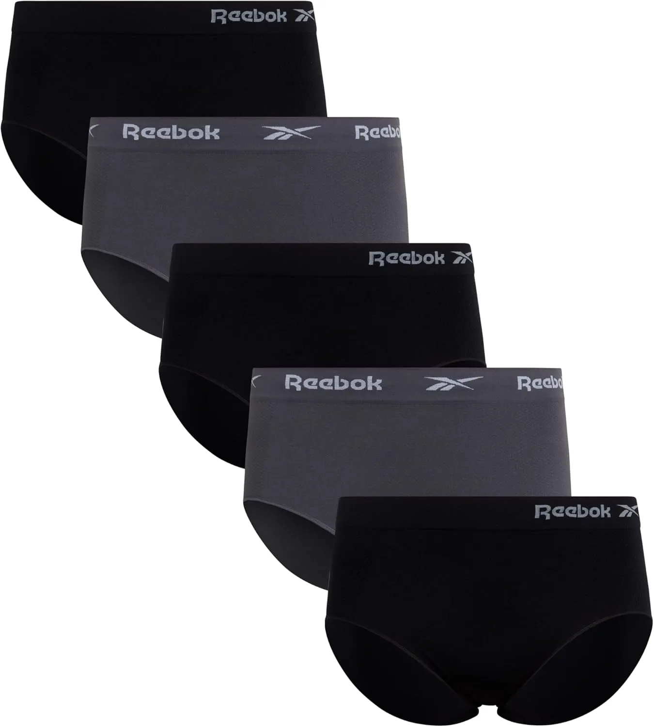 Reebok Women's Plus Size Briefs - 5 Pack Performance High Waisted Underwear for Women, Designed to Fit Your Curves (1X-3X)