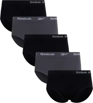 Reebok Women's Plus Size Briefs - 5 Pack Performance High Waisted Underwear for Women, Designed to Fit Your Curves (1X-3X)