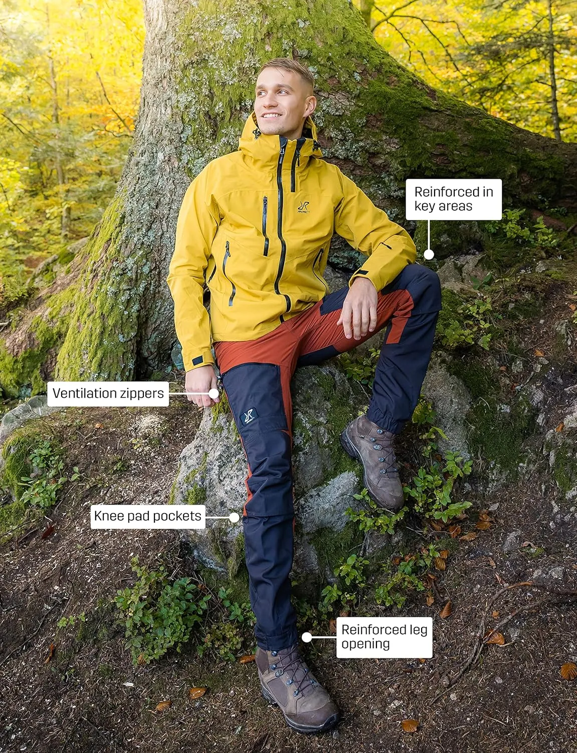 RevolutionRace Men’s RVRC GP Pro Pants, Durable and Ventilated Pants for All Outdoor Activities