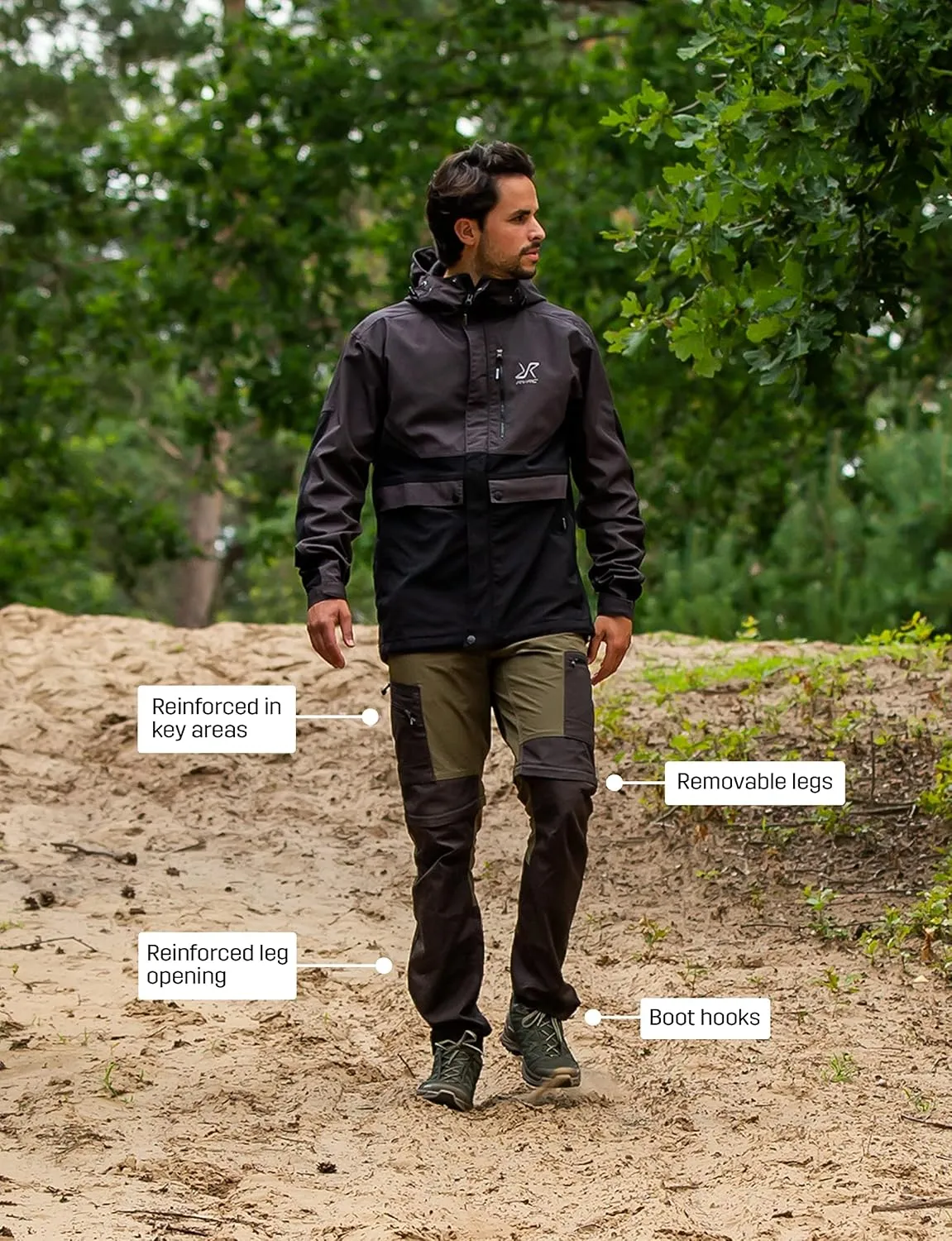 RevolutionRace Men’s RVRC GP Pro Zip Off Pants, Durable, Ventilated and Convertible Pants for All Outdoor Activities