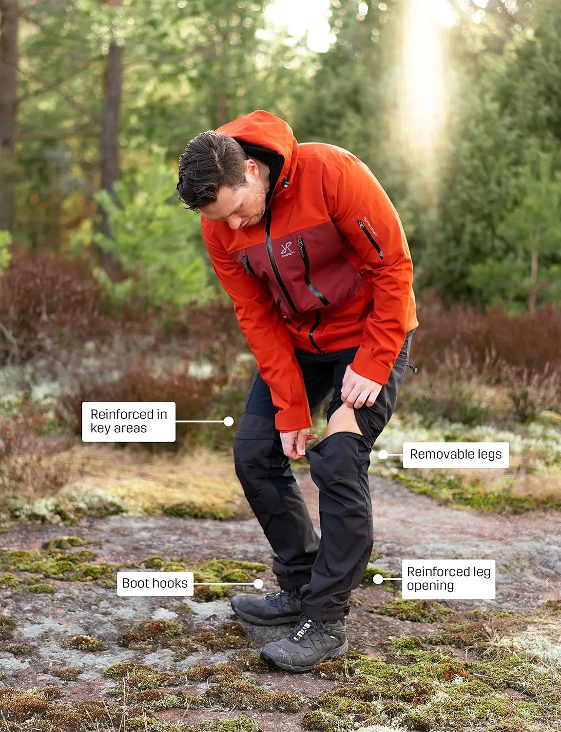 RevolutionRace Men’s RVRC GP Pro Zip Off Pants, Durable, Ventilated and Convertible Pants for All Outdoor Activities