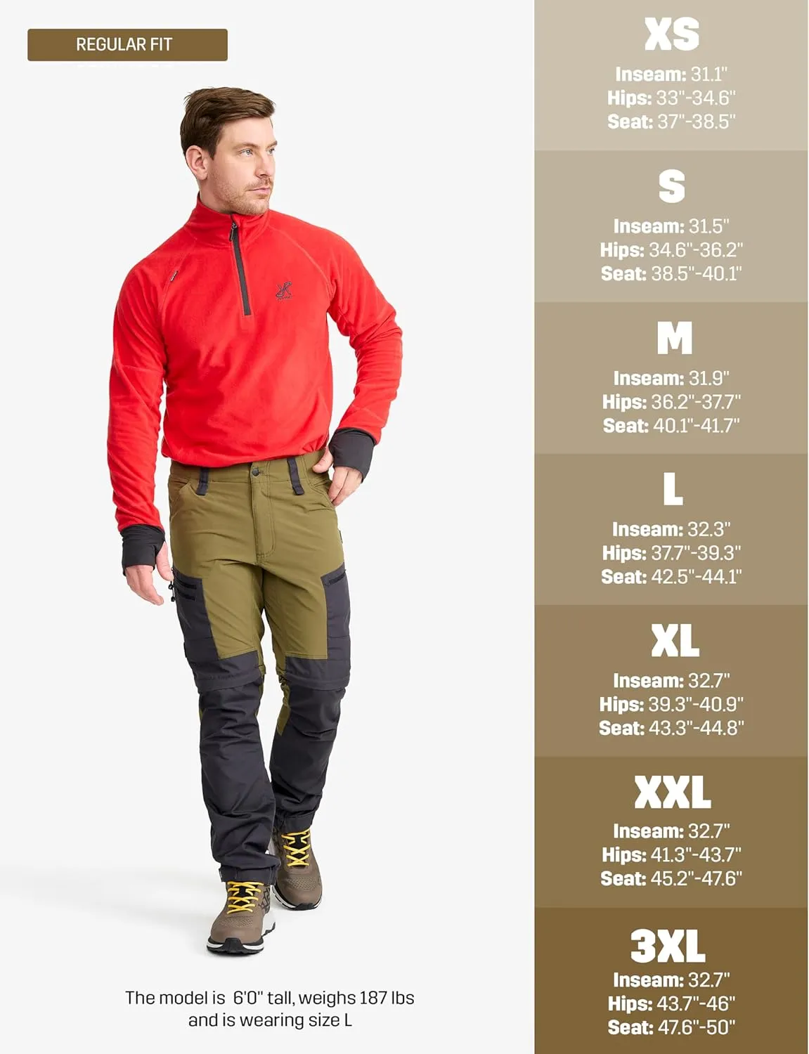 RevolutionRace Men’s RVRC GP Pro Zip Off Pants, Durable, Ventilated and Convertible Pants for All Outdoor Activities