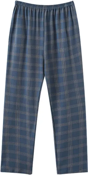 sandbank Mens Cotton Pajama Pants Soft Lounge Lightweight Sleep Pants with Pockets