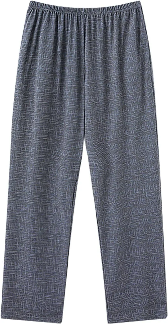sandbank Mens Cotton Pajama Pants Soft Lounge Lightweight Sleep Pants with Pockets