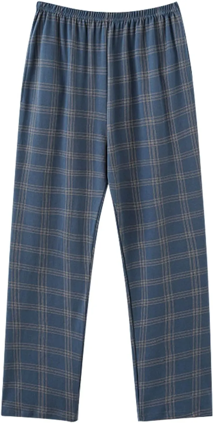 sandbank Mens Cotton Pajama Pants Soft Lounge Lightweight Sleep Pants with Pockets