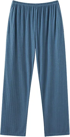 sandbank Mens Cotton Pajama Pants Soft Lounge Lightweight Sleep Pants with Pockets