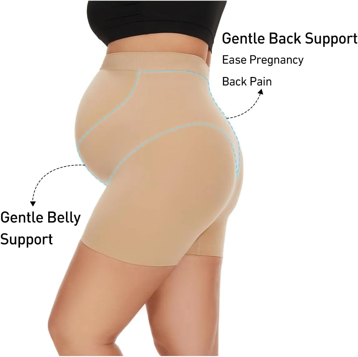 Seamless Maternity Shapewear, Belly Support Pregnancy Underwear for Maternity Photography and Baby Shower Dresses