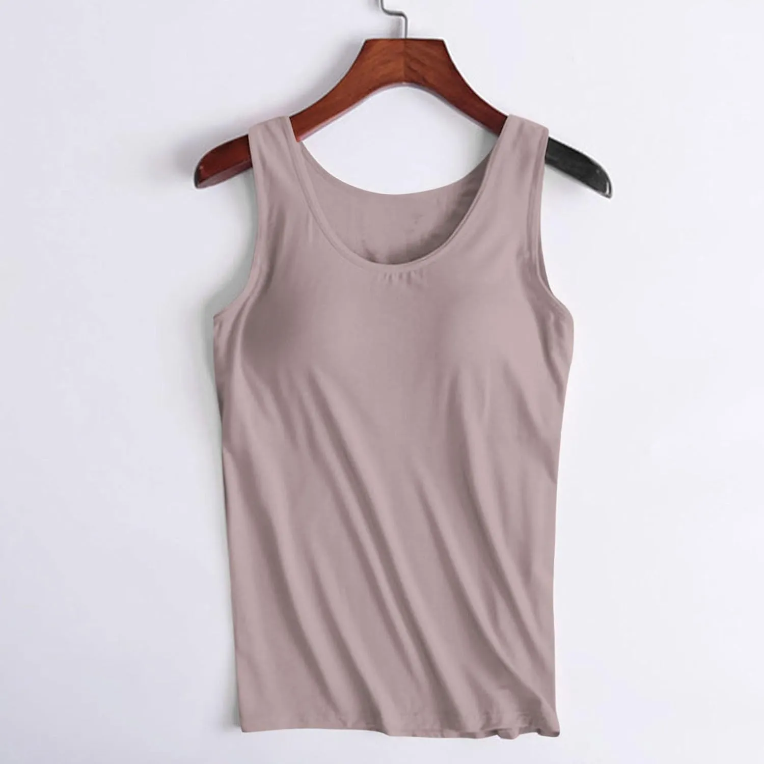 Shelf Bra Tanks for Women Summer Trendy Padded Tank Tops Basic Classic Cozy Undershirts Outfit with Built in Bras