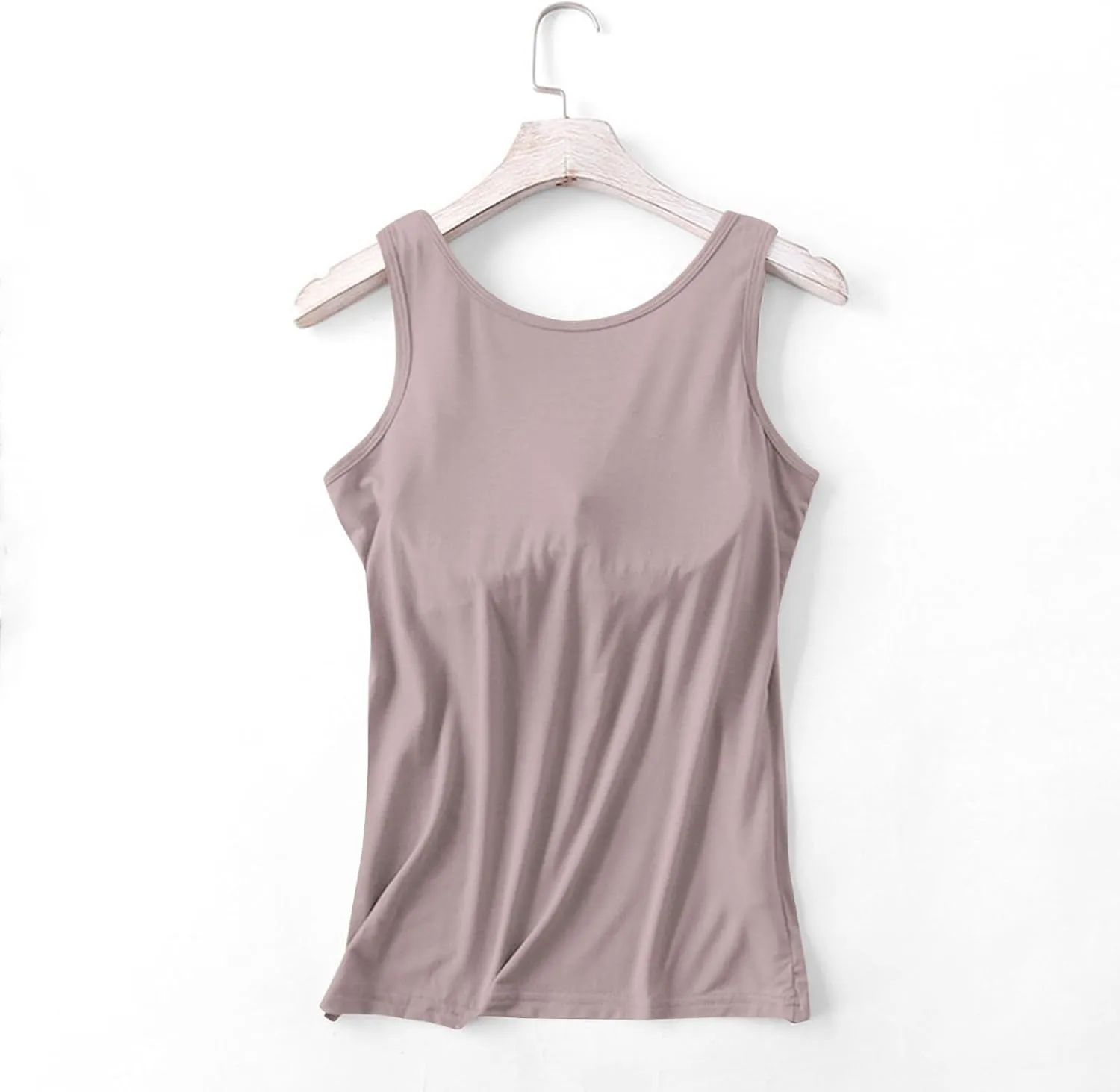 Shelf Bra Tanks for Women Summer Trendy Padded Tank Tops Basic Classic Cozy Undershirts Outfit with Built in Bras
