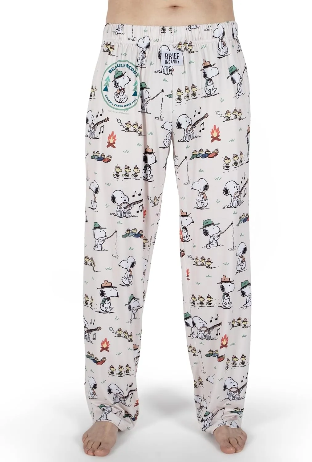 Snoopy Pajama Pants - Comfy Lightweight Unisex Bottoms Ultra Soft Lounge Pants Men Women | Peanuts Novelty Loungewear (S-XXL)