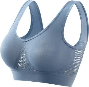 Sports Bras for Women High Support Breathable Full Coverage Push up Bra Soft Comfort Underwear Wireless Mesh Bra