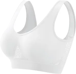 Sports Bras for Women High Support Breathable Full Coverage Push up Bra Soft Comfort Underwear Wireless Mesh Bra