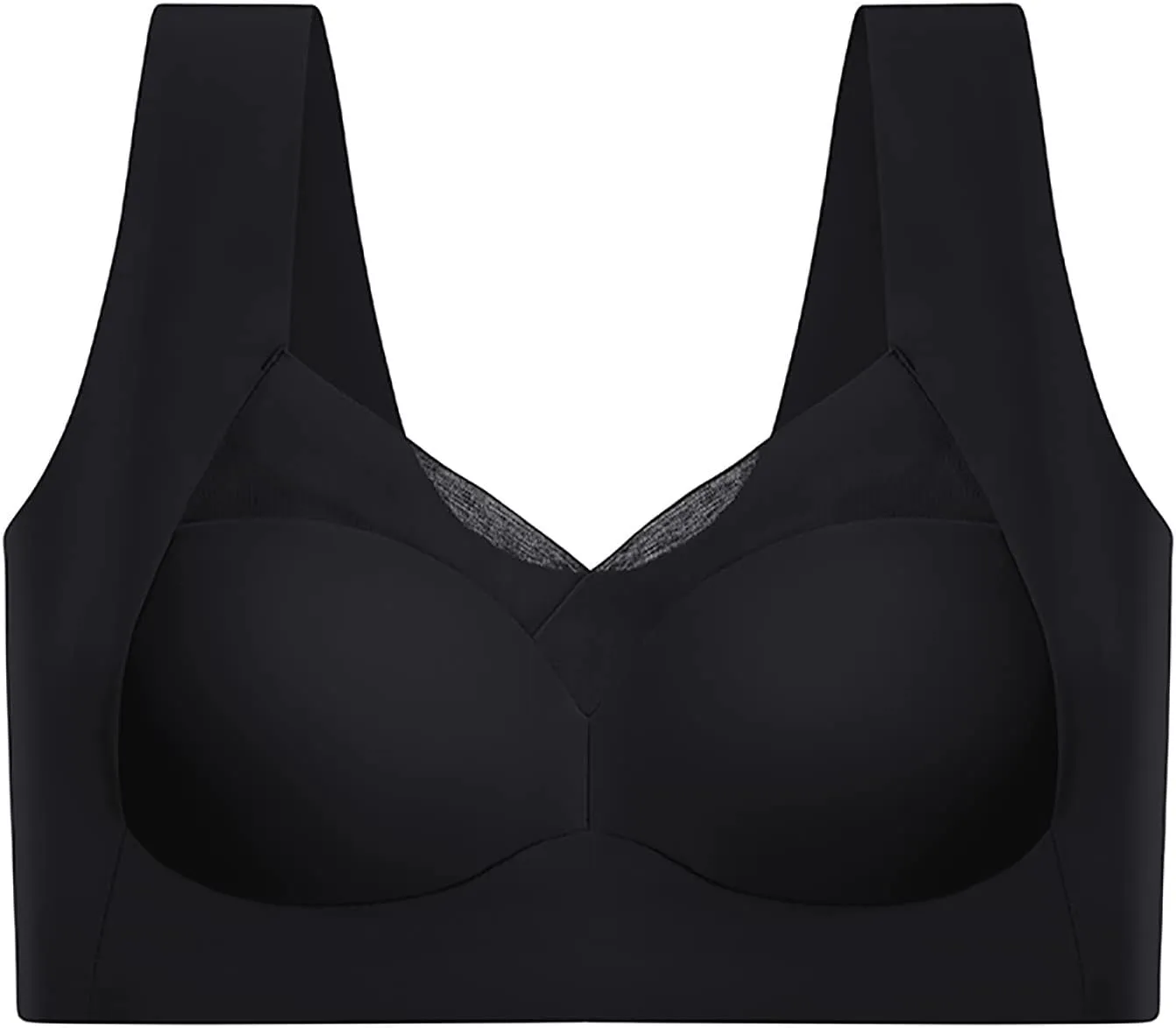 Sports Bras for Women Solid Seamless Casual Underwear Wirefree Comfy Full Coverage Everyday Bras Push Up Brattles