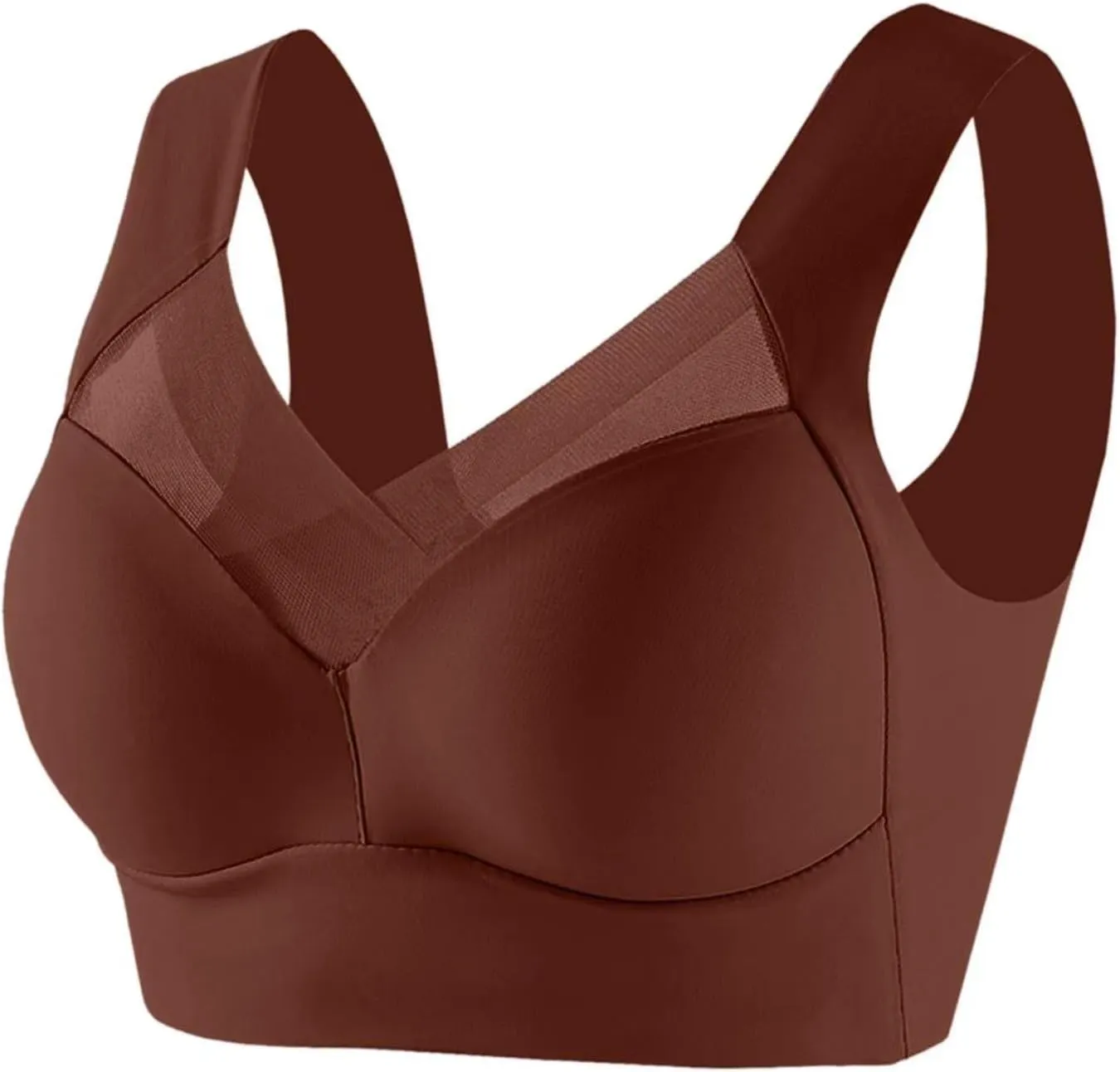 Sports Bras for Women Solid Seamless Casual Underwear Wirefree Comfy Full Coverage Everyday Bras Push Up Brattles