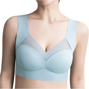 Sports Bras for Women Solid Seamless Casual Underwear Wirefree Comfy Full Coverage Everyday Bras Push Up Brattles