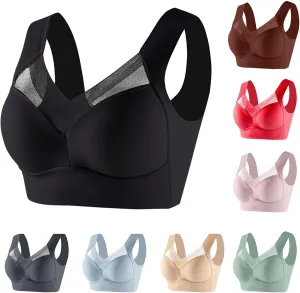 Sports Bras for Women Solid Seamless Casual Underwear Wirefree Comfy Full Coverage Everyday Bras Push Up Brattles