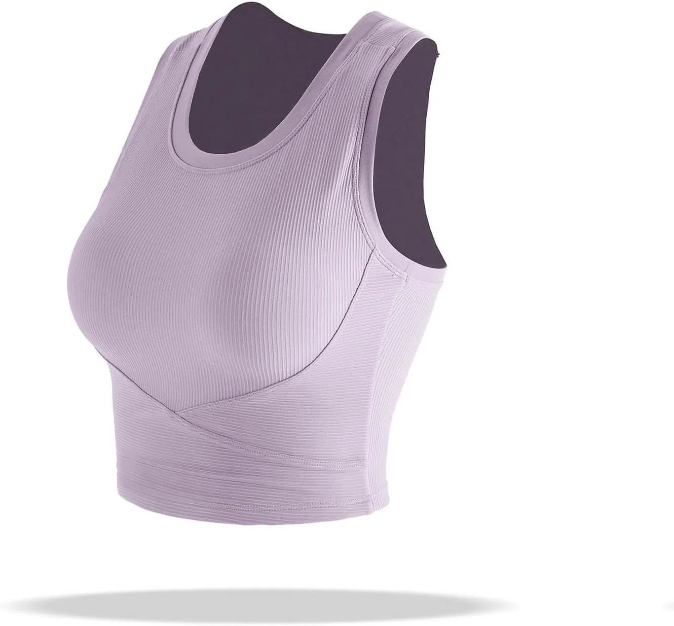 Sports Tanks Tops for Women Turtleneck Wide Strap Racerback Crop Top Stretchy Fitness Workout Yoga Shirts Outfit