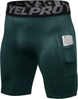 SPVISE Compression Shorts Men 1/3 Pack, Dry Fit Compression Underwear Spandex Running Shorts, Workout Athletic Shorts Pocket