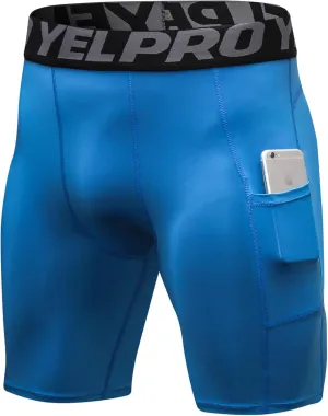 SPVISE Compression Shorts Men 1/3 Pack, Dry Fit Compression Underwear Spandex Running Shorts, Workout Athletic Shorts Pocket