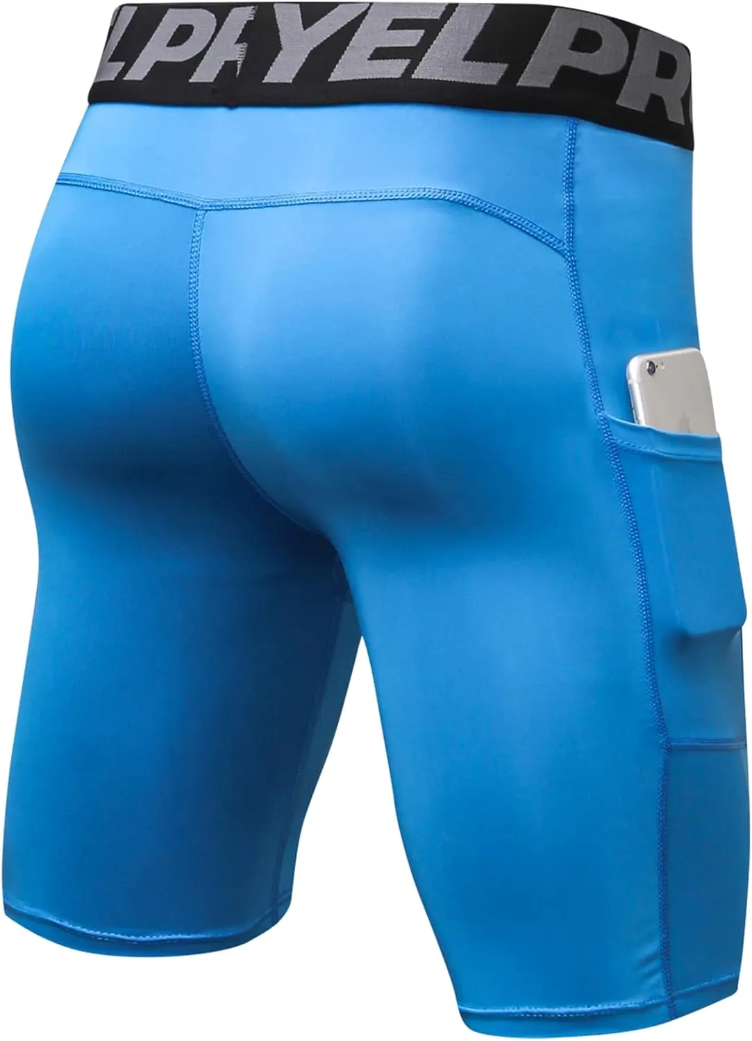 SPVISE Compression Shorts Men 1/3 Pack, Dry Fit Compression Underwear Spandex Running Shorts, Workout Athletic Shorts Pocket