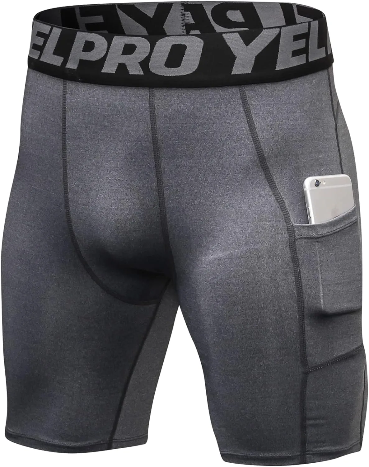 SPVISE Compression Shorts Men 1/3 Pack, Dry Fit Compression Underwear Spandex Running Shorts, Workout Athletic Shorts Pocket