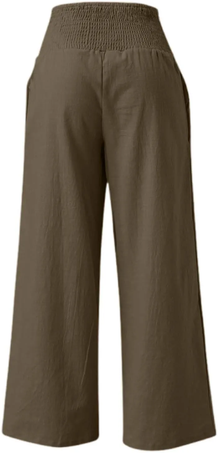 Straight Leg Pants for Women Wide Leg Casual Pants Loose Track Trousers with Pockets Lounge Workout Jogging Sweatpants