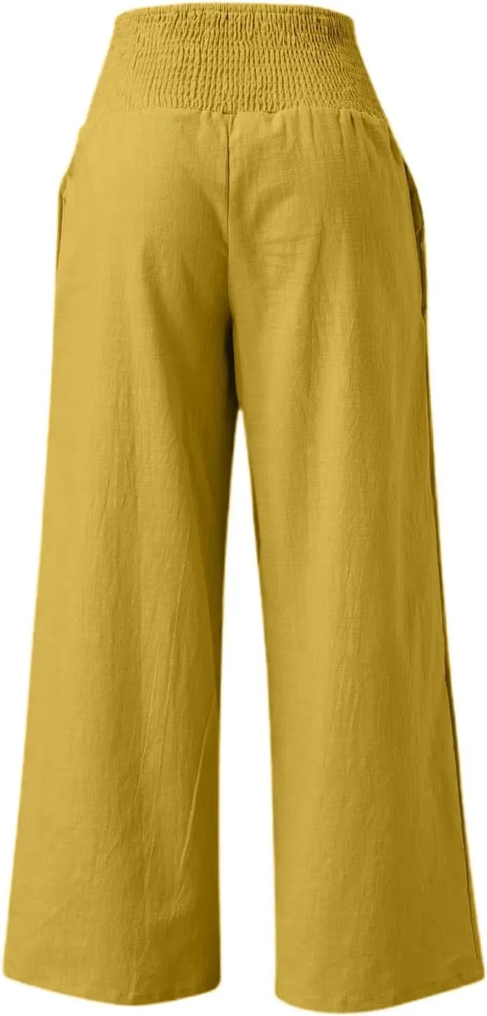 Straight Leg Pants for Women Wide Leg Casual Pants Loose Track Trousers with Pockets Lounge Workout Jogging Sweatpants
