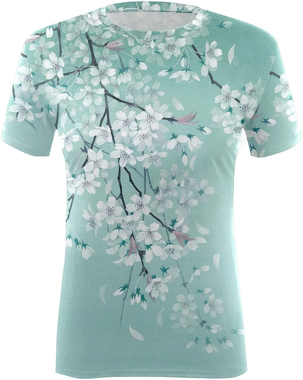 Summer Tops for Women 2025 Retro Floral Print Short Sleeve Tshirts Casual Crewneck Tunic Blouse Ladies Graphic Tees