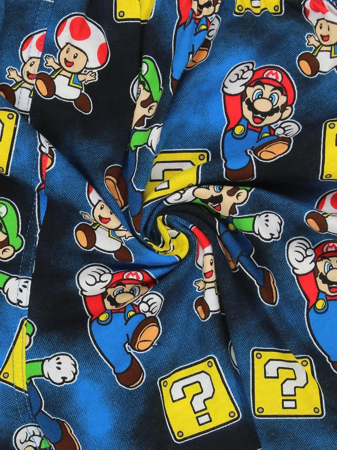 Super Mario Brothers Men's Button Fly Boxer Lounge Shorts