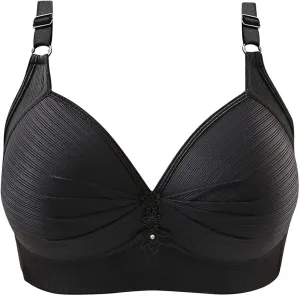 Support Pushup Bras for Older Women Lift No Underwire Comfortable Underwear Thin Mold Cup Three-Breasted Brassiere
