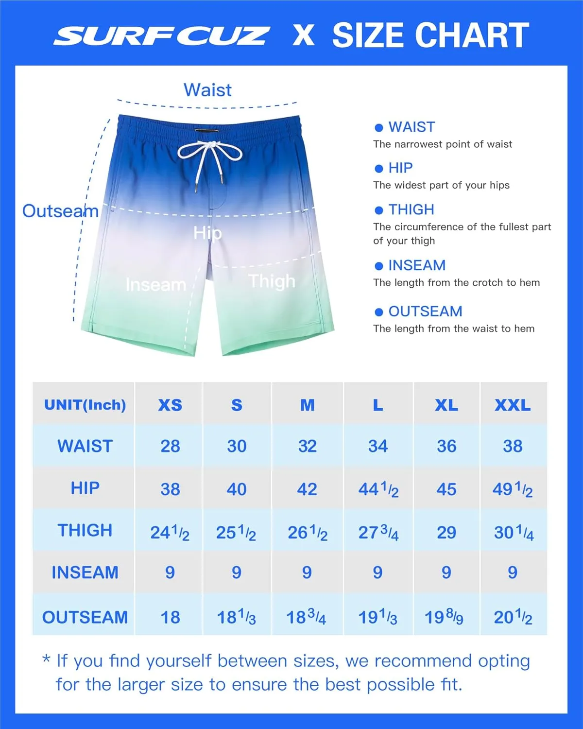 SURF CUZ 9" Mens Swim Trunks with Compression Liner Bathing Suits 2 in 1 Stretch Zipper Pockets Quick Dry