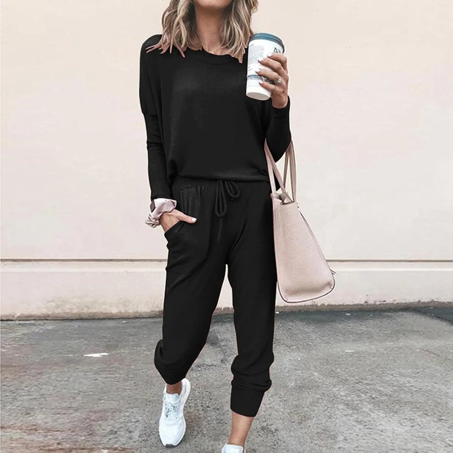 Sweat Suits for Women Set Loungewear Jogger Two Piece Outfit Set 2 Piece Tracksuits Casual Long Pant Set With Pockets