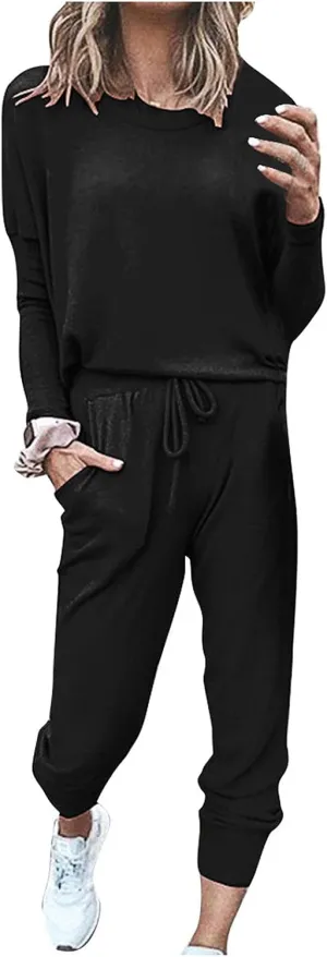 Sweat Suits for Women Set Loungewear Jogger Two Piece Outfit Set 2 Piece Tracksuits Casual Long Pant Set With Pockets