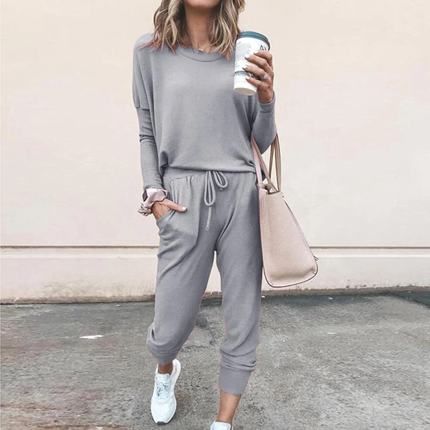 Sweat Suits for Women Set Loungewear Jogger Two Piece Outfit Set 2 Piece Tracksuits Casual Long Pant Set With Pockets