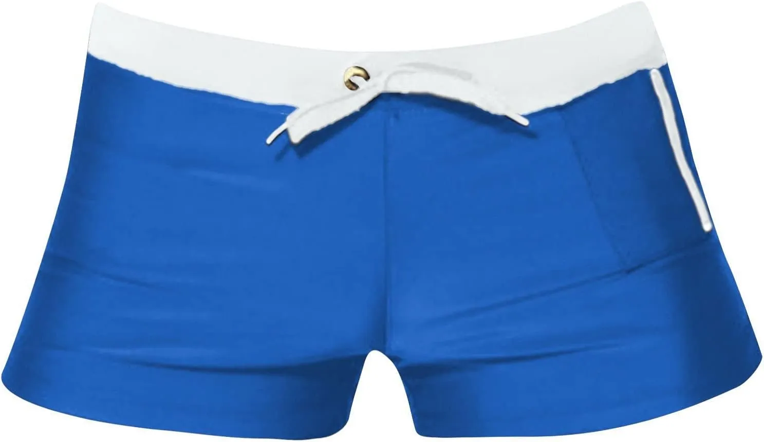 Swim Trunks Men Solid Swim Trunks for Men Drawstring with Zipper Pocket Beach Shorts Summer Bathing Hawaiian Swimsuits