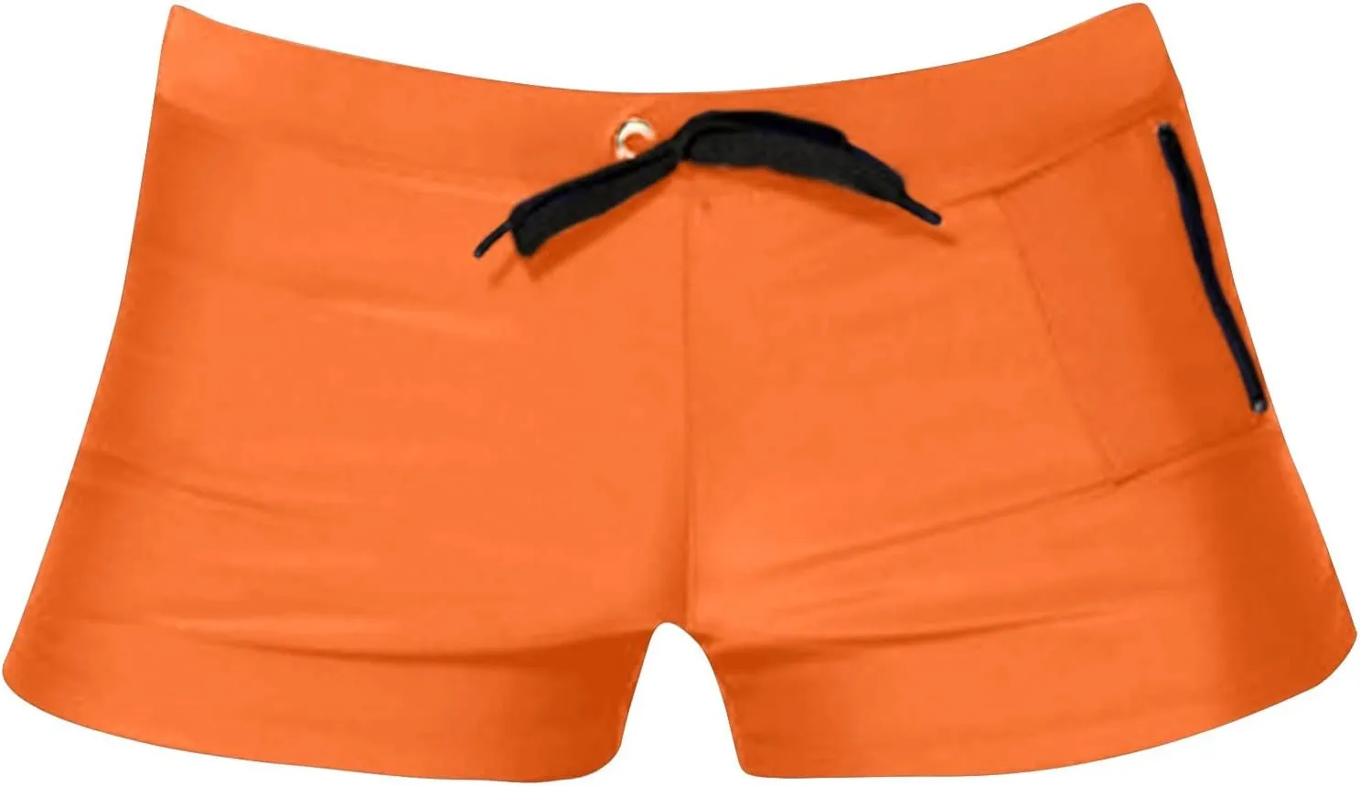 Swim Trunks Men Solid Swim Trunks for Men Drawstring with Zipper Pocket Beach Shorts Summer Bathing Hawaiian Swimsuits