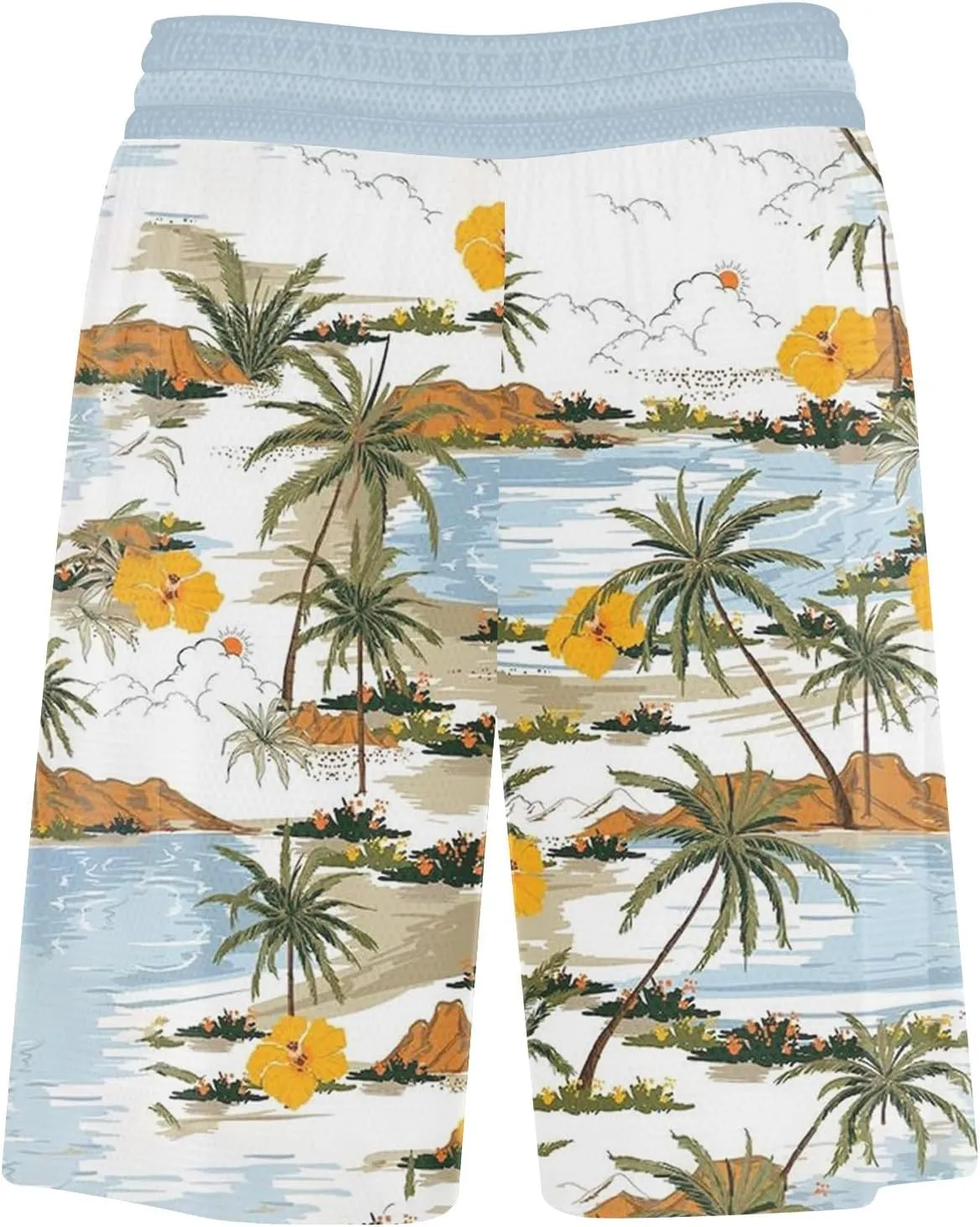 Swimming Trunks for Men Camo Shorts Men Graphic Hawaiian Pool Stretch Swimwear Ripstop Surf Lightweight Tropical