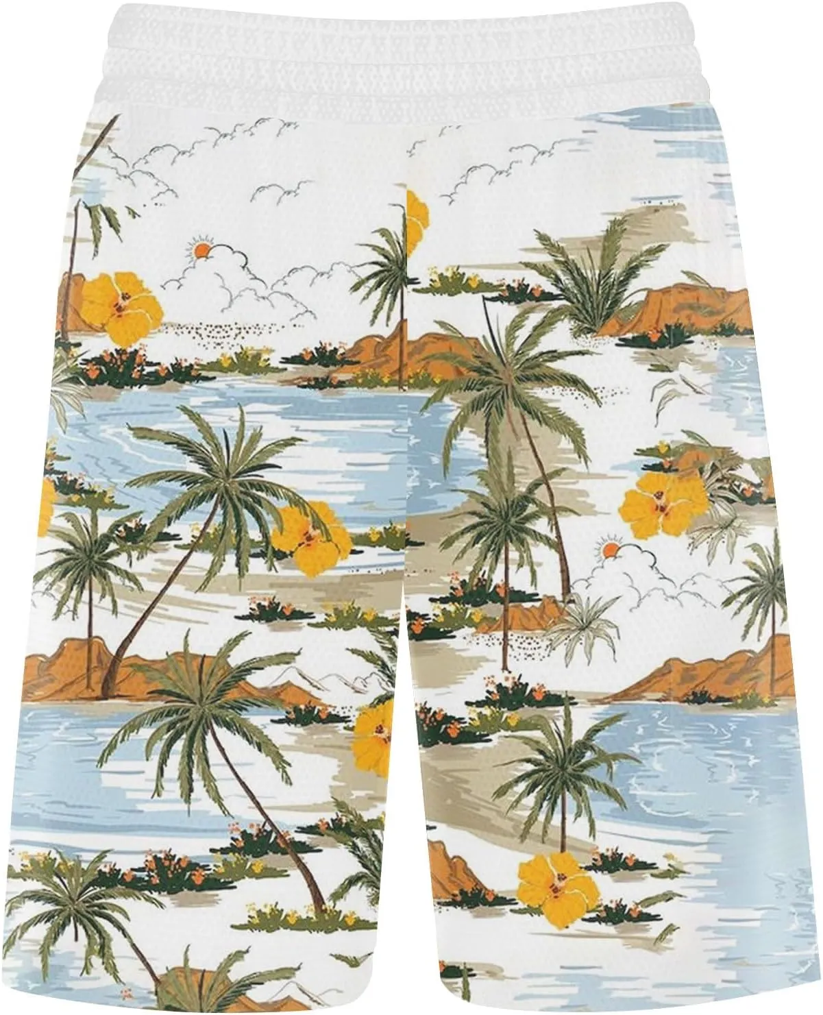 Swimming Trunks for Men Camo Shorts Men Graphic Hawaiian Pool Stretch Swimwear Ripstop Surf Lightweight Tropical