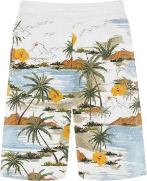 Swimming Trunks for Men Camo Shorts Men Graphic Hawaiian Pool Stretch Swimwear Ripstop Surf Lightweight Tropical