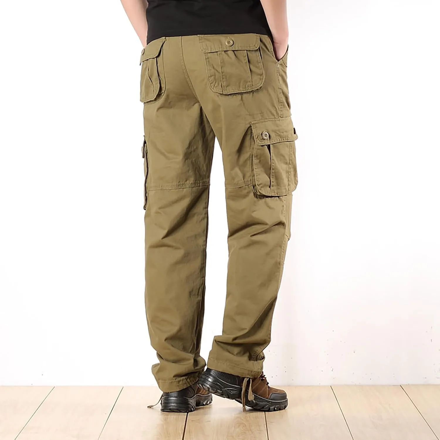 Tactical Cargo Pants for Men Stretch Workout Joggers Sweatpants Outdoor Casual Ripstop Work Military Hiking Pants