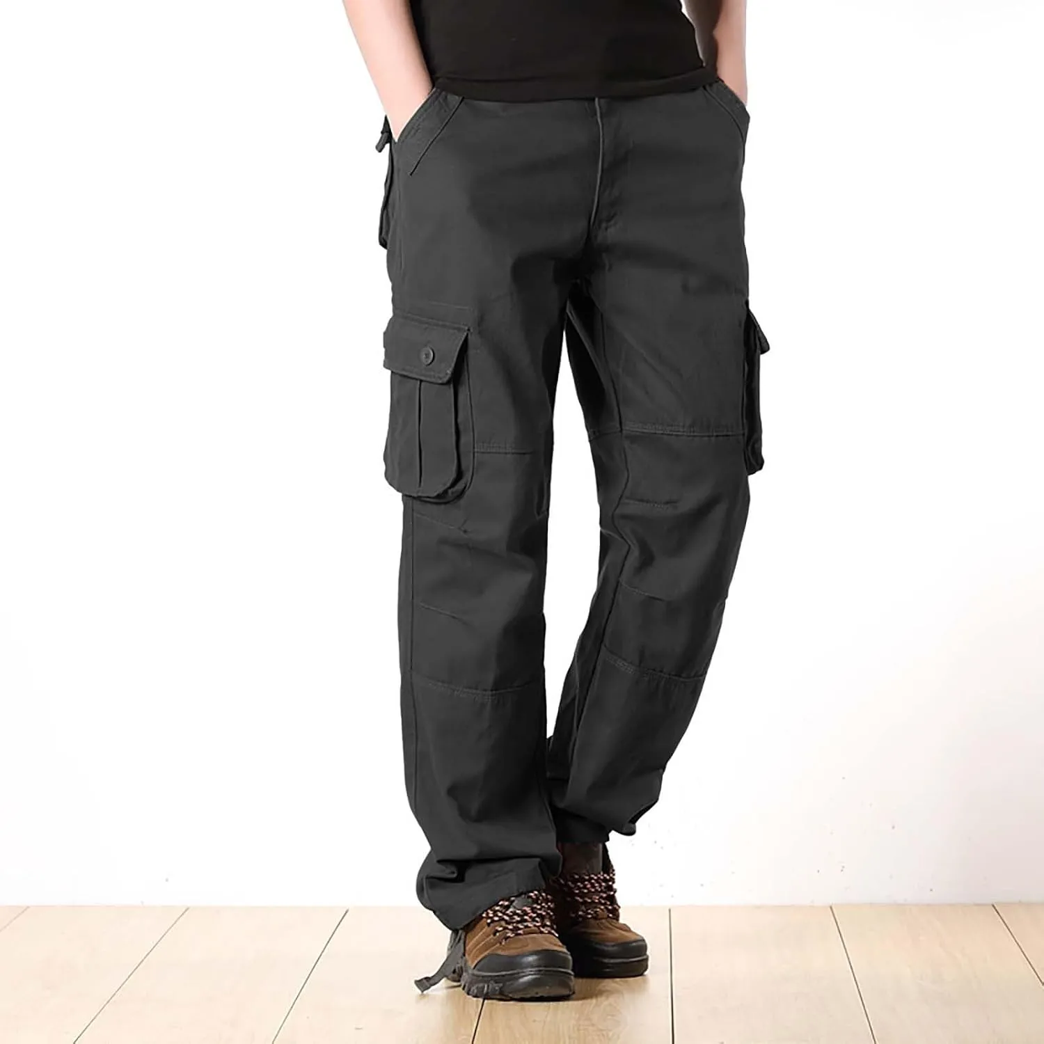 Tactical Cargo Pants for Men Stretch Workout Joggers Sweatpants Outdoor Casual Ripstop Work Military Hiking Pants