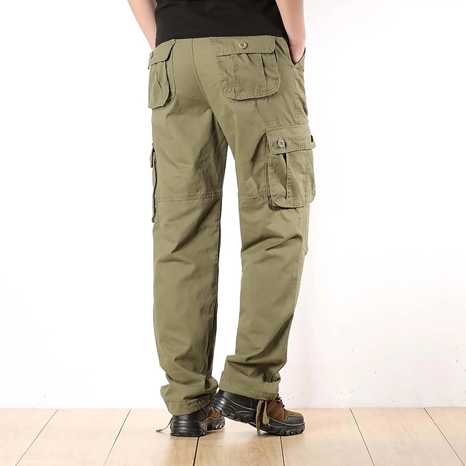 Tactical Cargo Pants for Men Stretch Workout Joggers Sweatpants Outdoor Casual Ripstop Work Military Hiking Pants