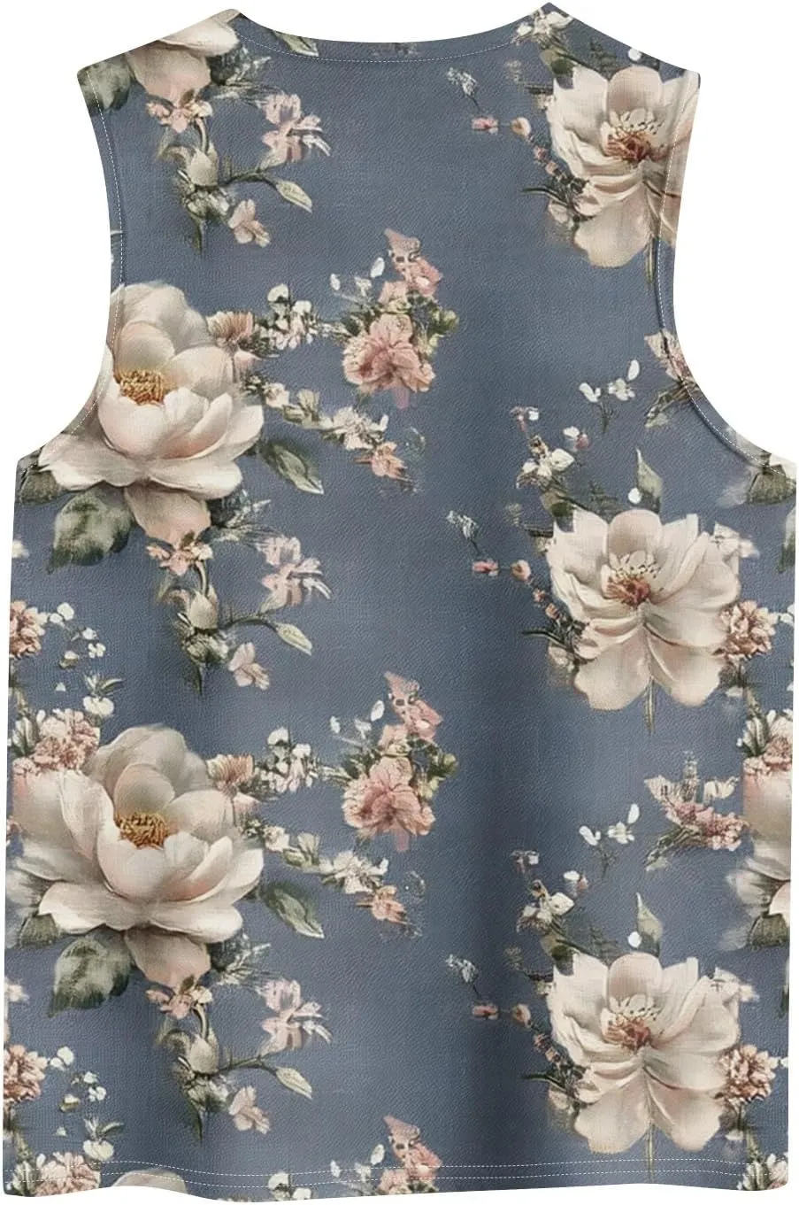 Tank Tops for Women Round Neck Sleeveless Floral Print Shirts 2025 Summer Casual Loose Cute Basic Beach Tanks Tee