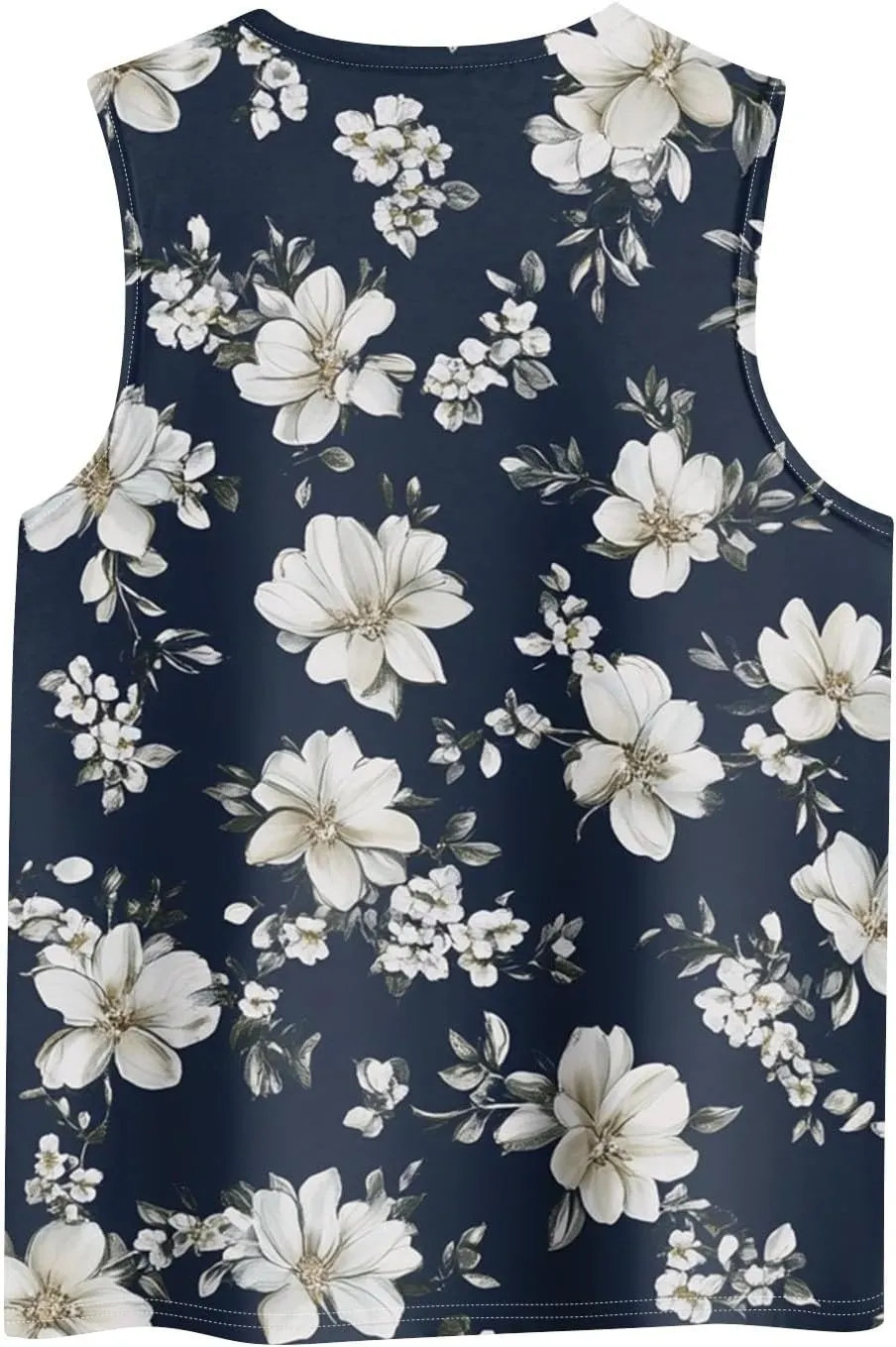 Tank Tops for Women Round Neck Sleeveless Floral Print Shirts 2025 Summer Casual Loose Cute Basic Beach Tanks Tee