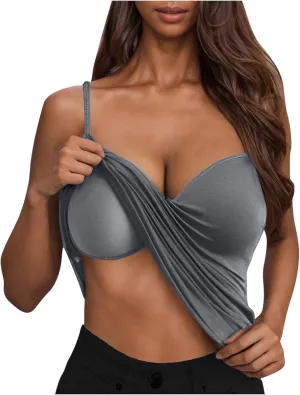 Tank Tops with Built in Bras Padded Workout Sports Running Tanks Lightweight Soft Smooth Comfy Loungewear Outfit