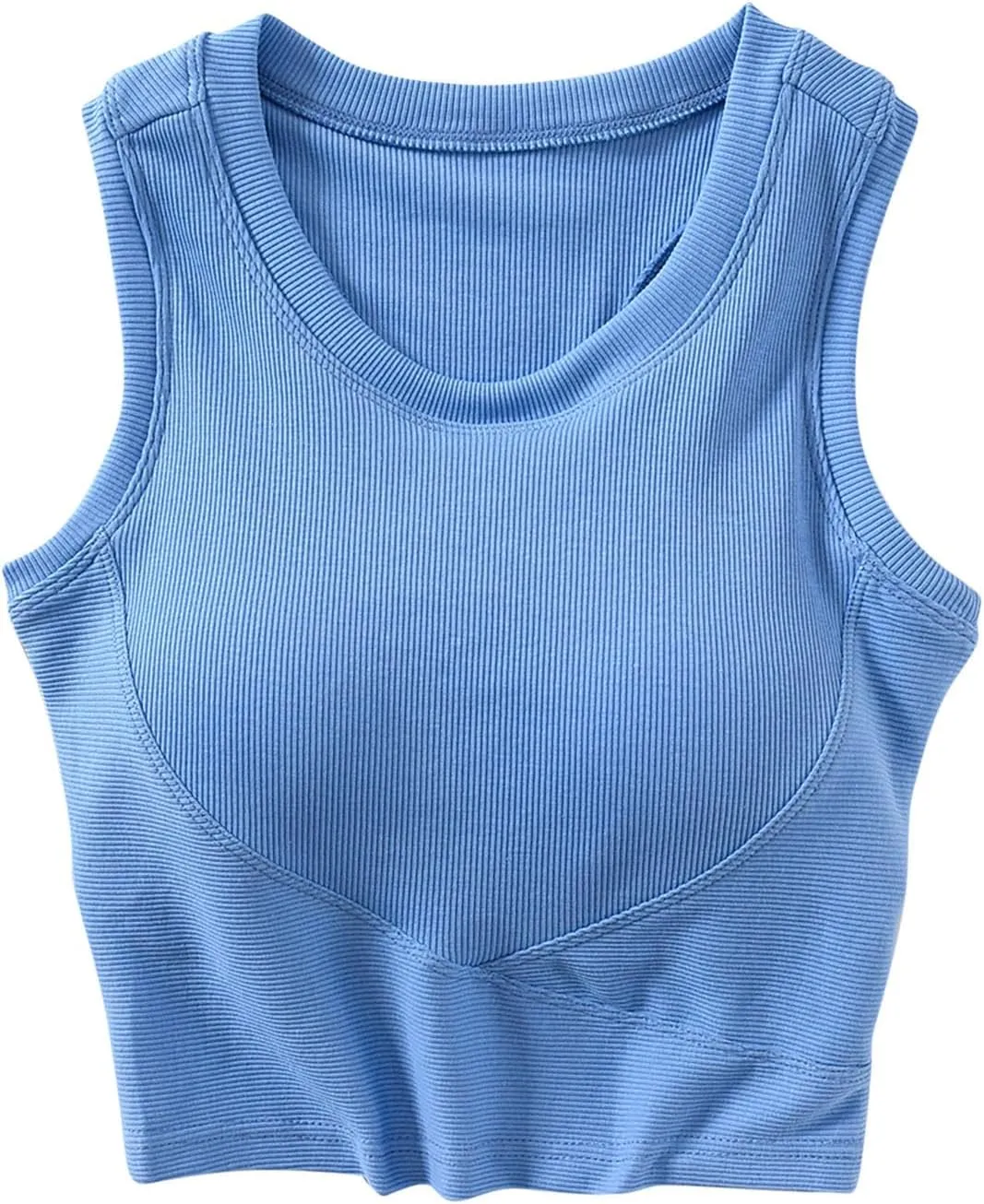Tanks with Built in Bra Support U Neck Sleeveless Basic Undershirts Trendy Lightweight Smooth Turtleneck Camisole