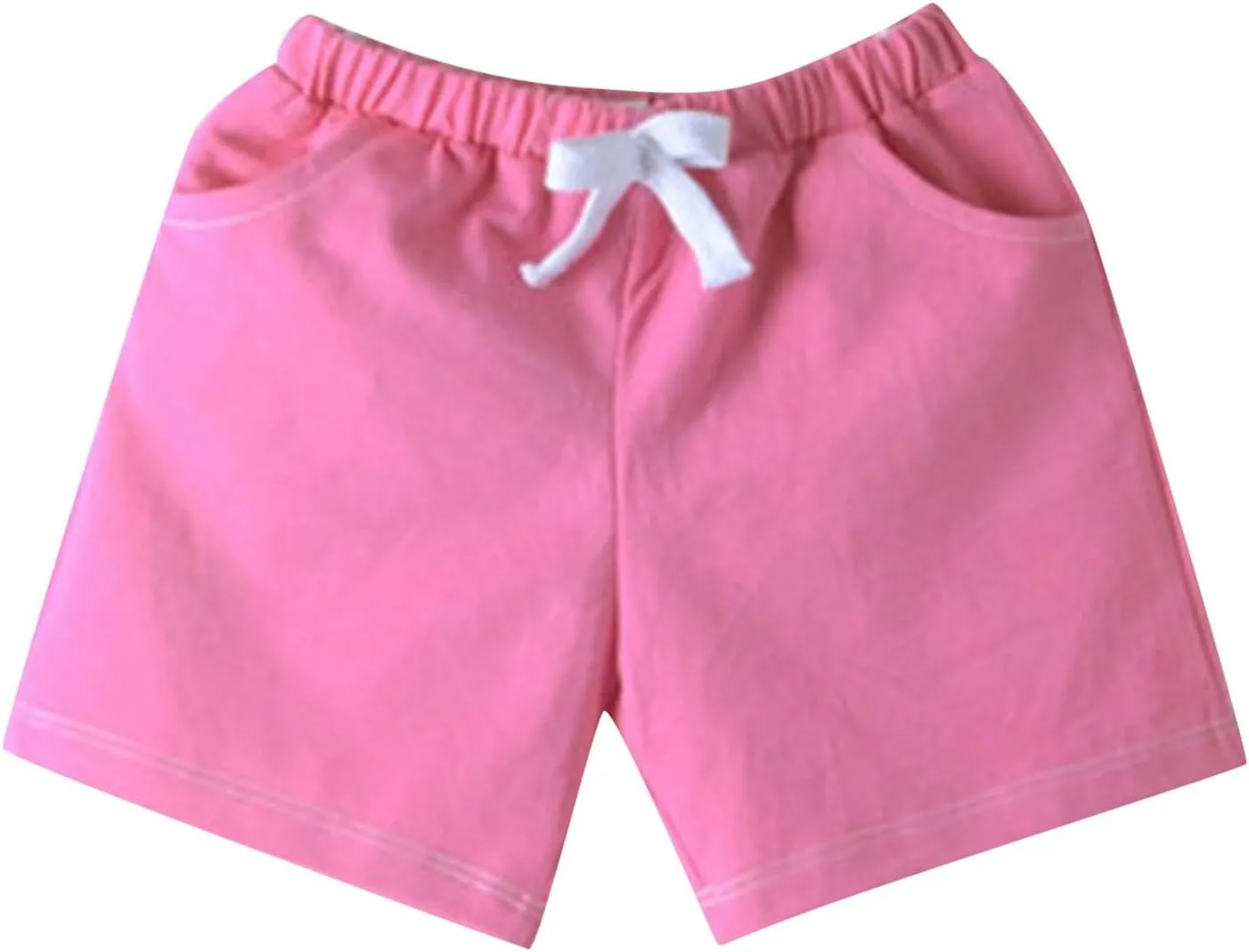 Toddler Baby Boy Shorts Drawstring Elastic Waist Pull On Jogger Shorts Cotton Girls Summer Casual Cargo Pants Solid